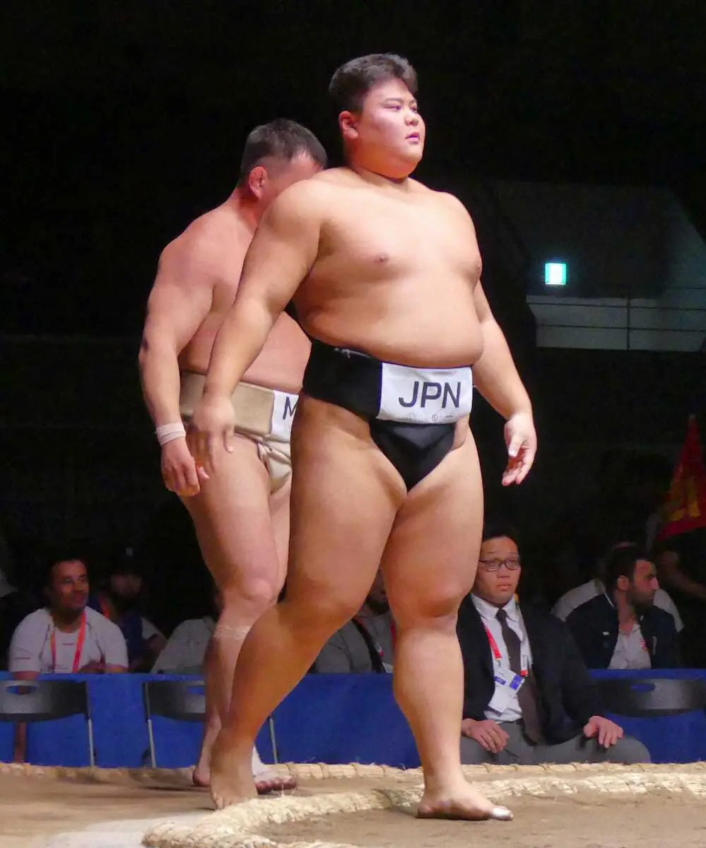 【世界相撲】男子重量級は草野直哉が金メダル「最初に優勝して日本を盛り上げる」重圧を力に