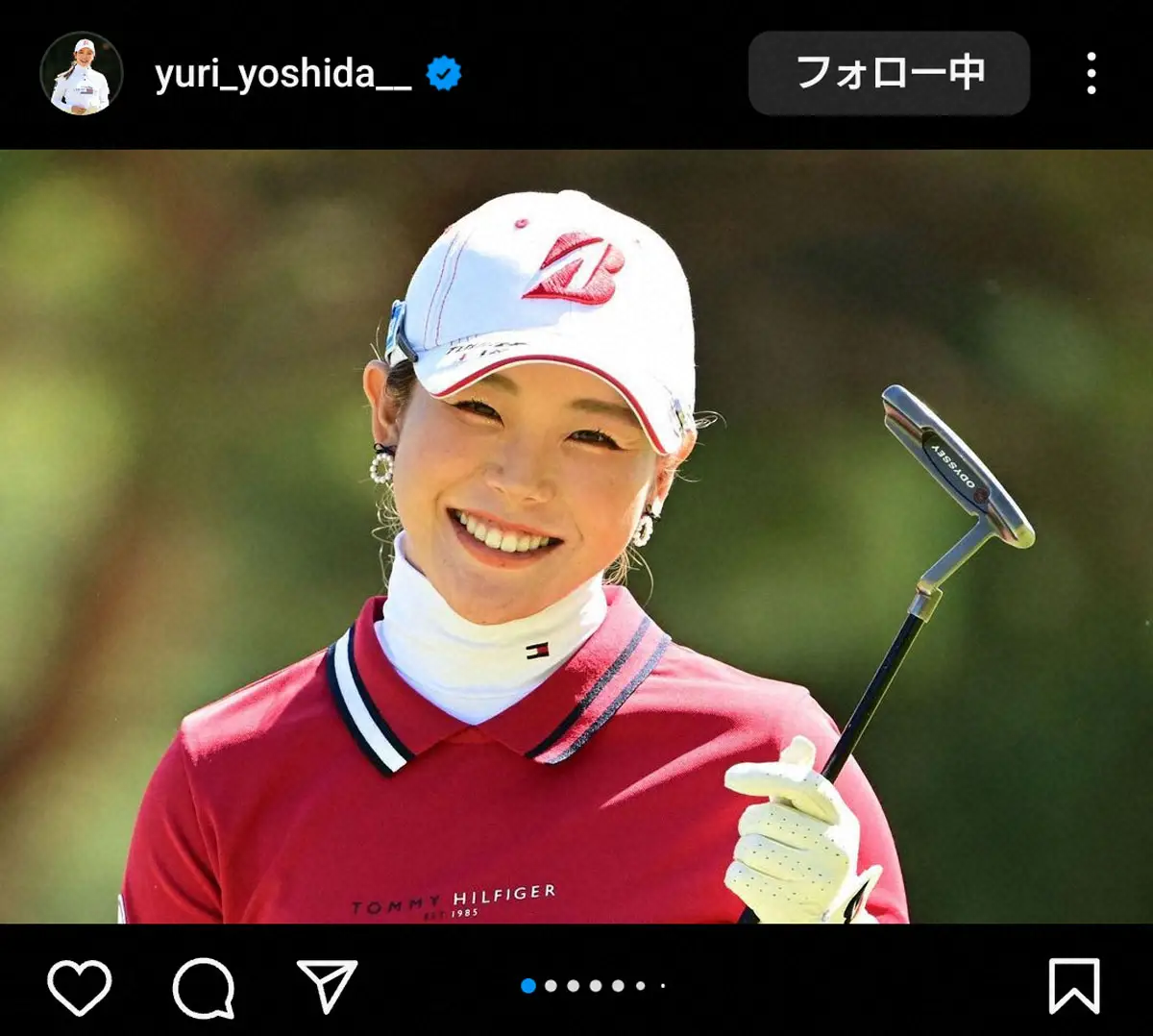 吉田優利「ひっさしぶりの良いゴルフ」に笑顔満開　「可愛い～」「笑顔がいつも優勝」の声