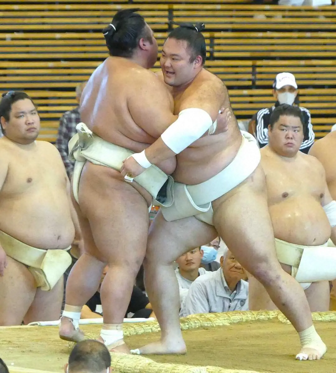 【岡山巡業】朝乃山が貴景勝と連続15番「形になれば力を発揮できる」得意の四つ相撲に好感触