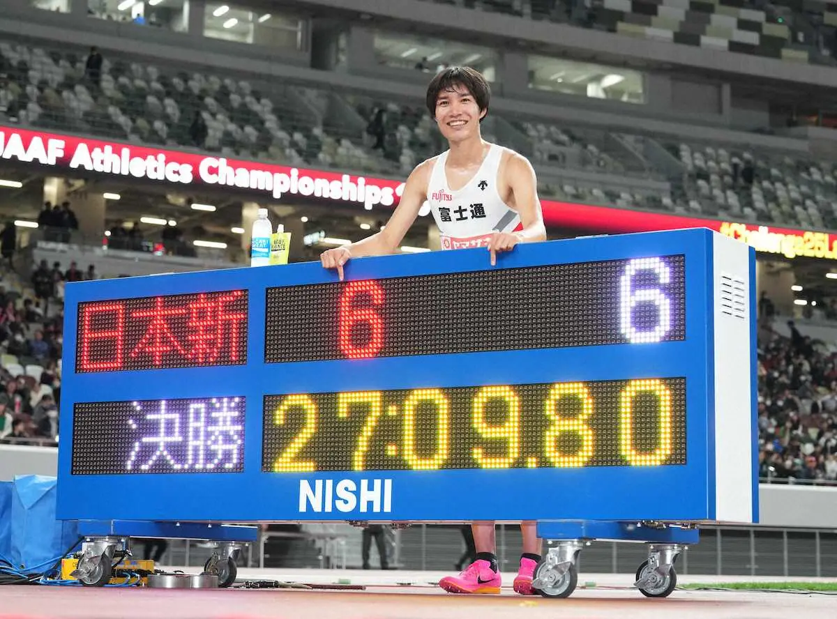 塩尻和也　男子1万メートル日本新27分9秒80で初V　自己ベスト35秒以上更新