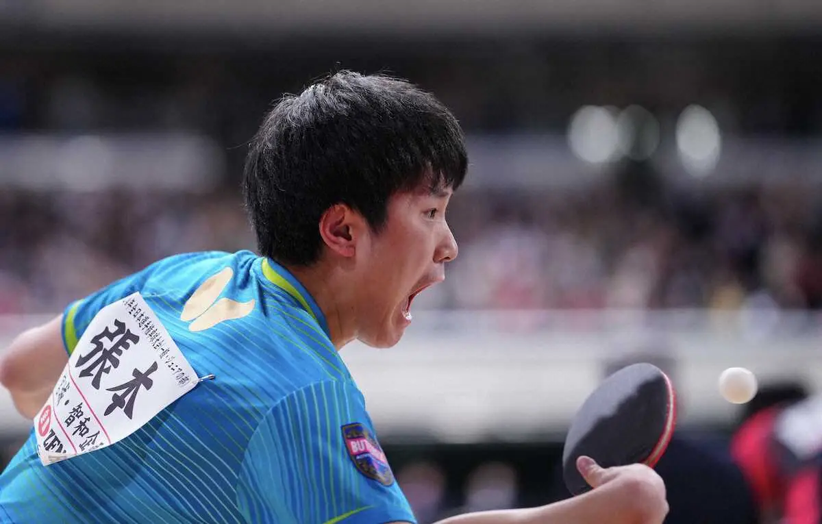 張本智和、逆転で初戦突破　男子シングルス6年ぶり頂点へ　パリ五輪代表は既に確定