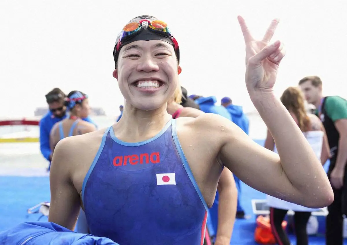 日体大・蝦名愛梨がパリ五輪切符「ホッとした」　水泳の世界選手権OWS女子10キロで粘り