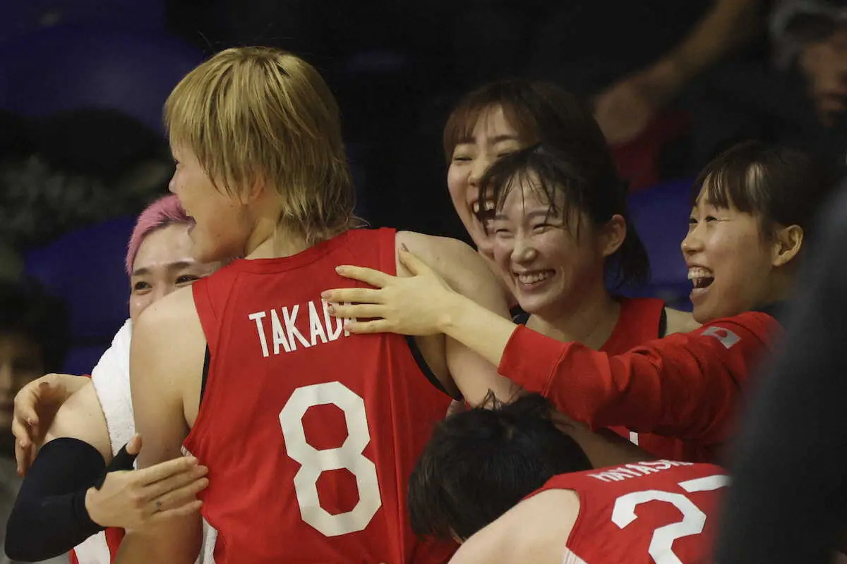 歓喜のバスケット女子日本代表　（AP）