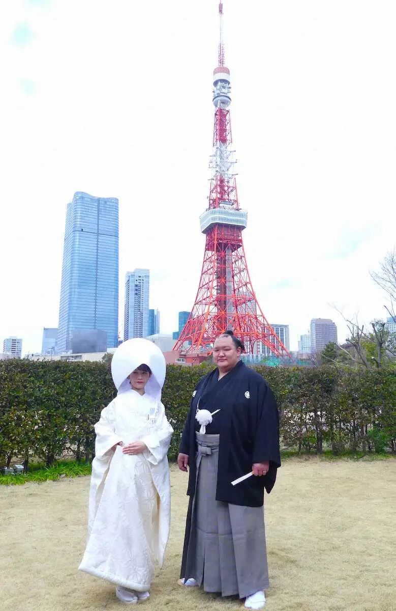 北勝富士が結婚披露宴「笑顔の絶えない幸せな家庭を」コロナ禍で4年の延期を経て盛大に開催