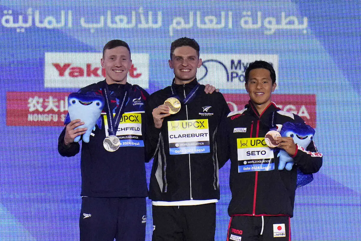 瀬戸　7大会連続メダル　男子400メートル個人メドレー銅も「全く駄目」