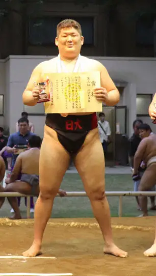 2019年東日本学生相撲個人体重別選手権大会の135キロ未満級で3位なった大学2年生の尊富士