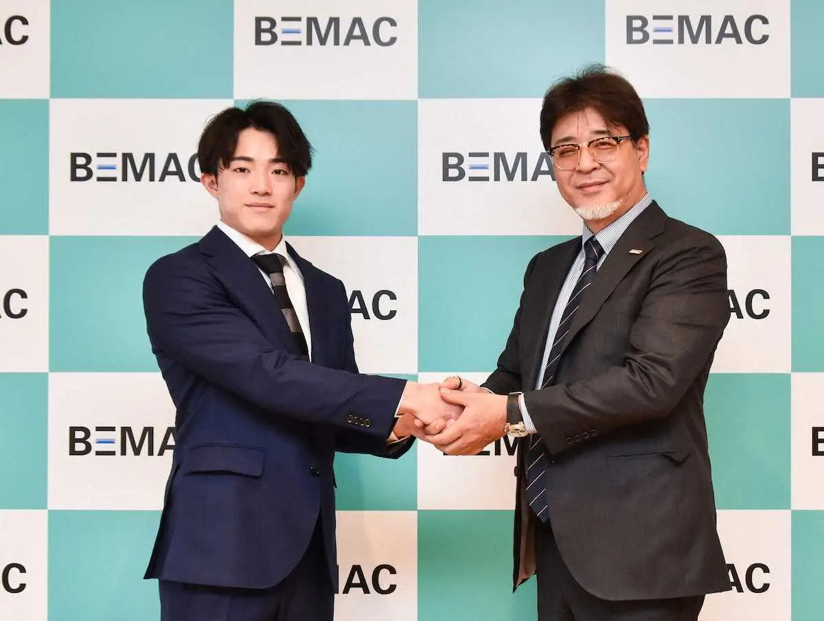 【スポクラ】スピード日本記録保持者の大政涼が地元企業のBEMACとスポンサー契約を締結