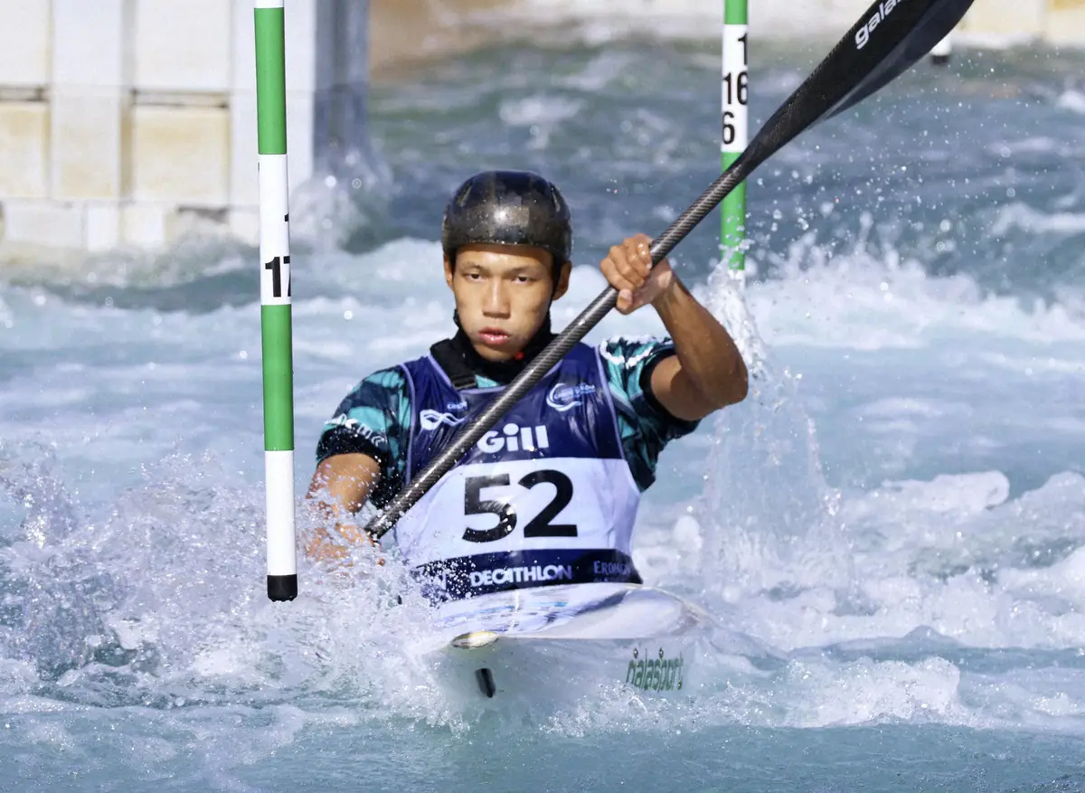 カヌースラローム・パリ五輪代表の田中雄己、ミキハウスとスポンサー契約「目標であるメダルへ」
