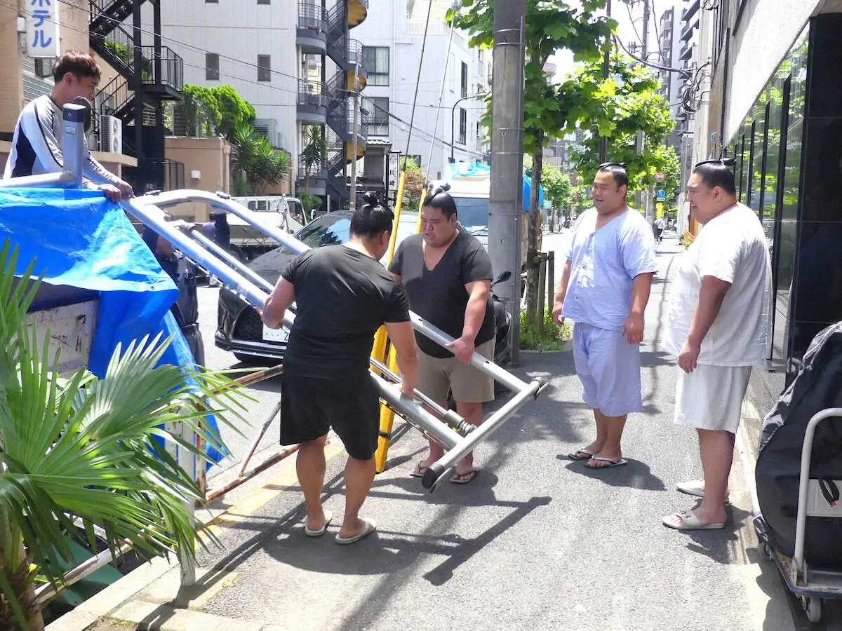 中村部屋　国技館の近所に引っ越し　徒歩2分の旧陸奥部屋の建物