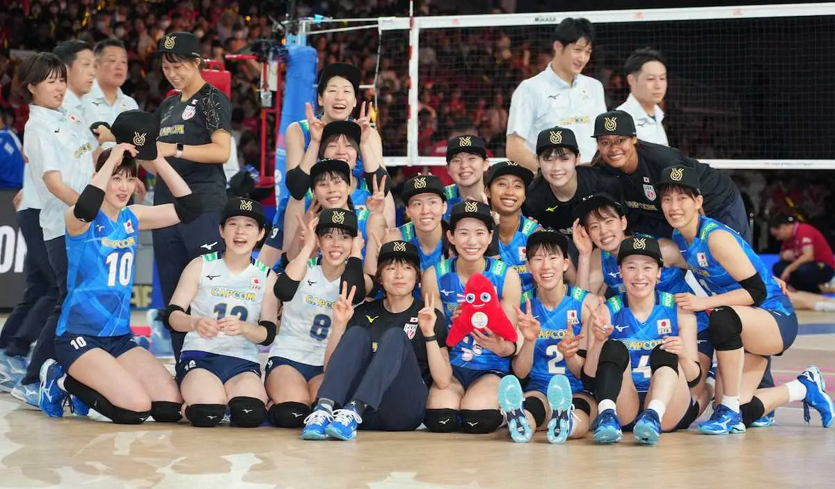 【バレーボール】パリ五輪出場決定の日本女子、東京五輪銅の強豪セルビアにストレート勝ち
