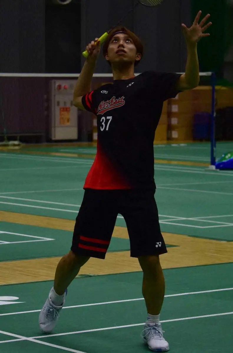 バドミントン五輪代表・奈良岡功大　新技「ドラゴンクロス」披露　「見てもらいたい」
