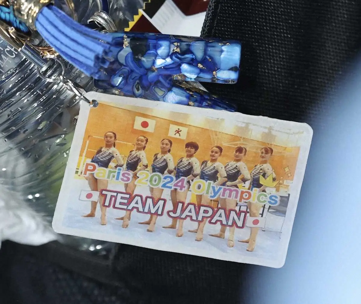＜パリ五輪　体操練習＞選手のカバンには宮田も入ったチームジャパンのキーホルダーが付けられていた（撮影・小海途　良幹）