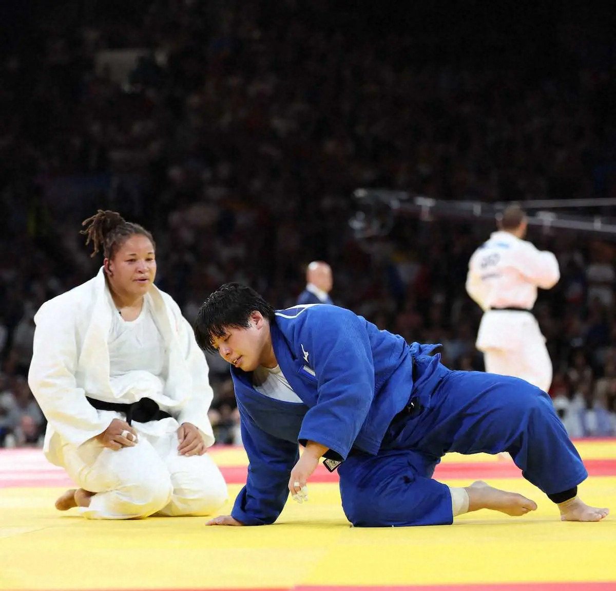 ＜パリ五輪　柔道＞女子78キロ超級、準々決勝で敗れる素根輝（撮影・平嶋　理子）