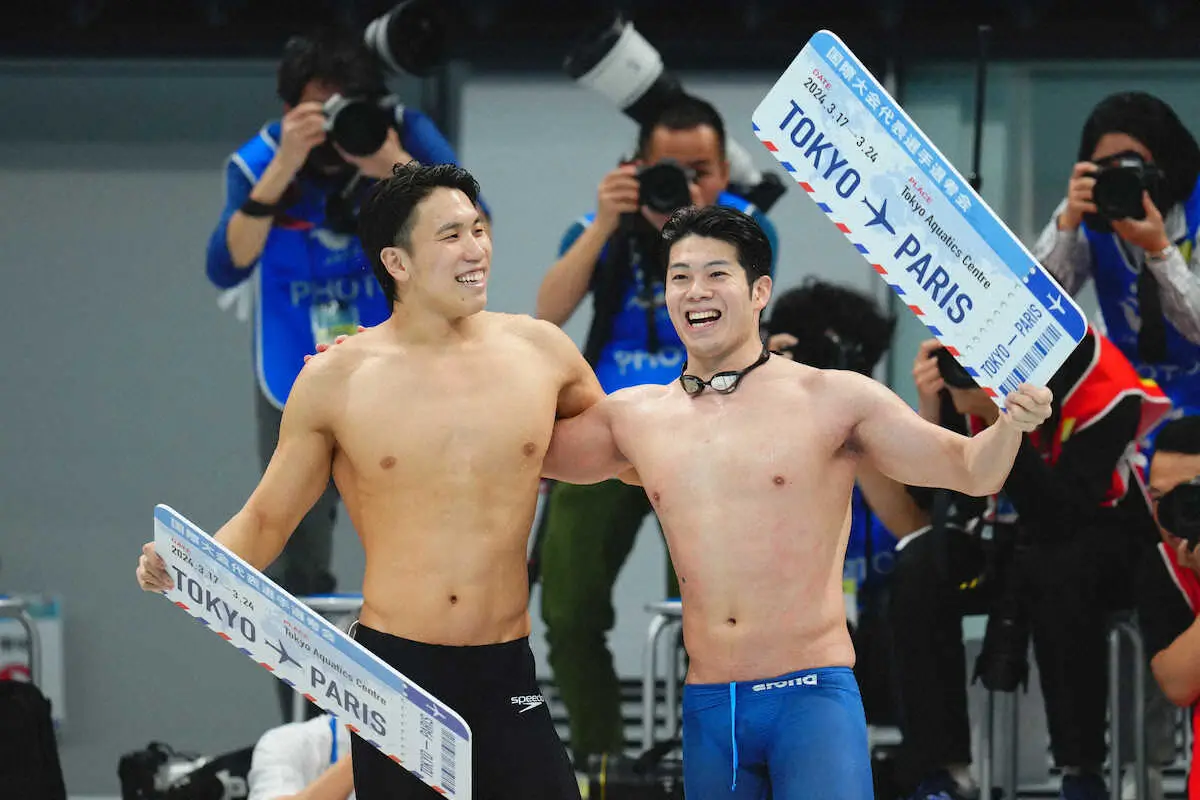松元克央と水沼尚輝がそろって準決勝進出　競泳男子100Mバタフライ予選