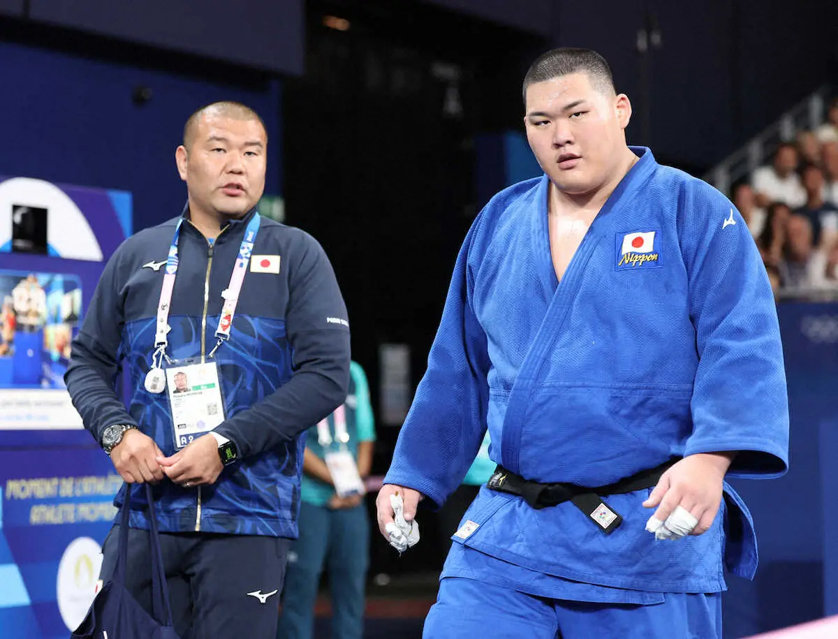 ＜パリ五輪　柔道＞男子100キロ超級に挑んだ斉藤立（撮影・平嶋　理子）