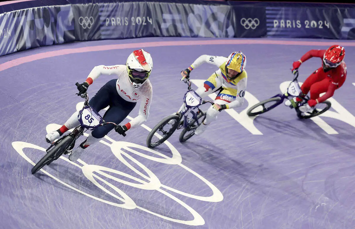 【自転車】BMXレース　女子の畠山が準決勝進出　転倒乗り越えた