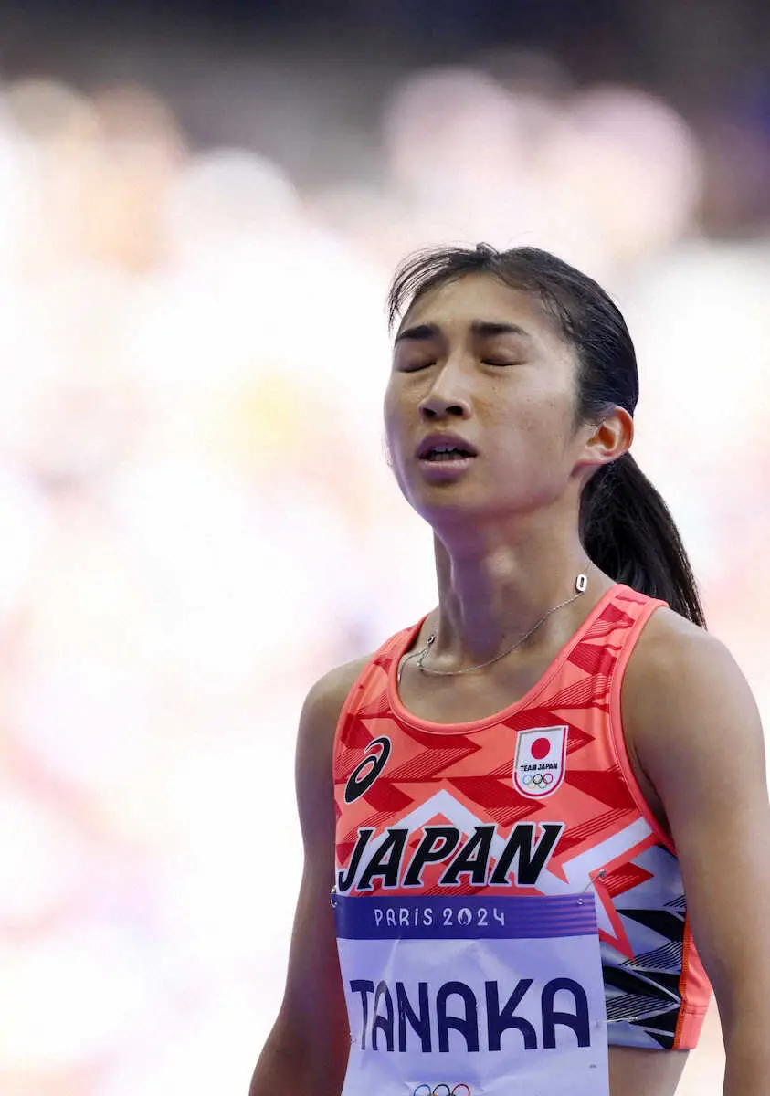 女子1500メートル予選を終えた田中希実（共同）