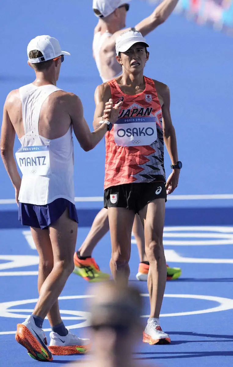 ＜パリ五輪・男子マラソン＞13位に終わった大迫（撮影・岡田　丈靖）