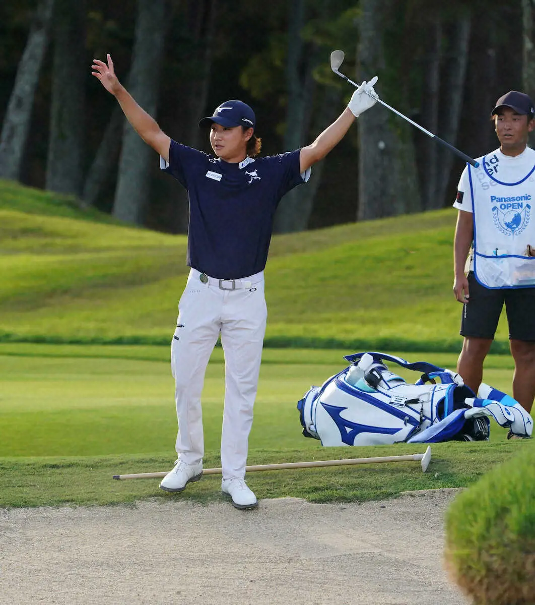 【男子ゴルフ】平田憲聖が首位浮上　圧巻チップインバーディー締めで68「最後ご褒美が…」