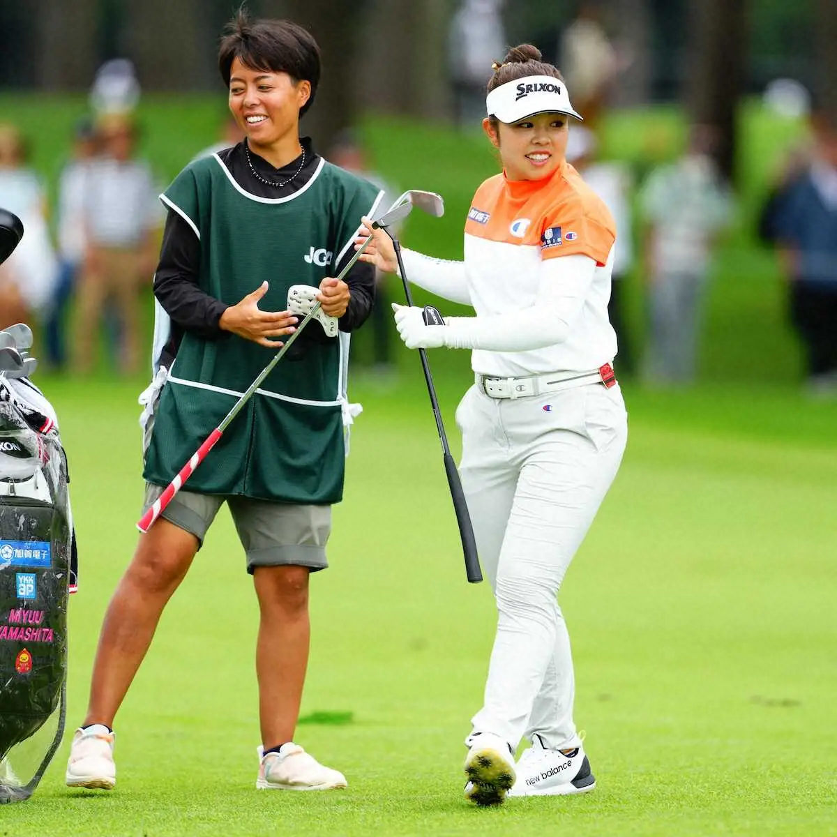 【画像・写真】「1ホール目で流れがつくれた」山下美夢有チップインバーディー発進から68　ホールアウト時点で単独首位