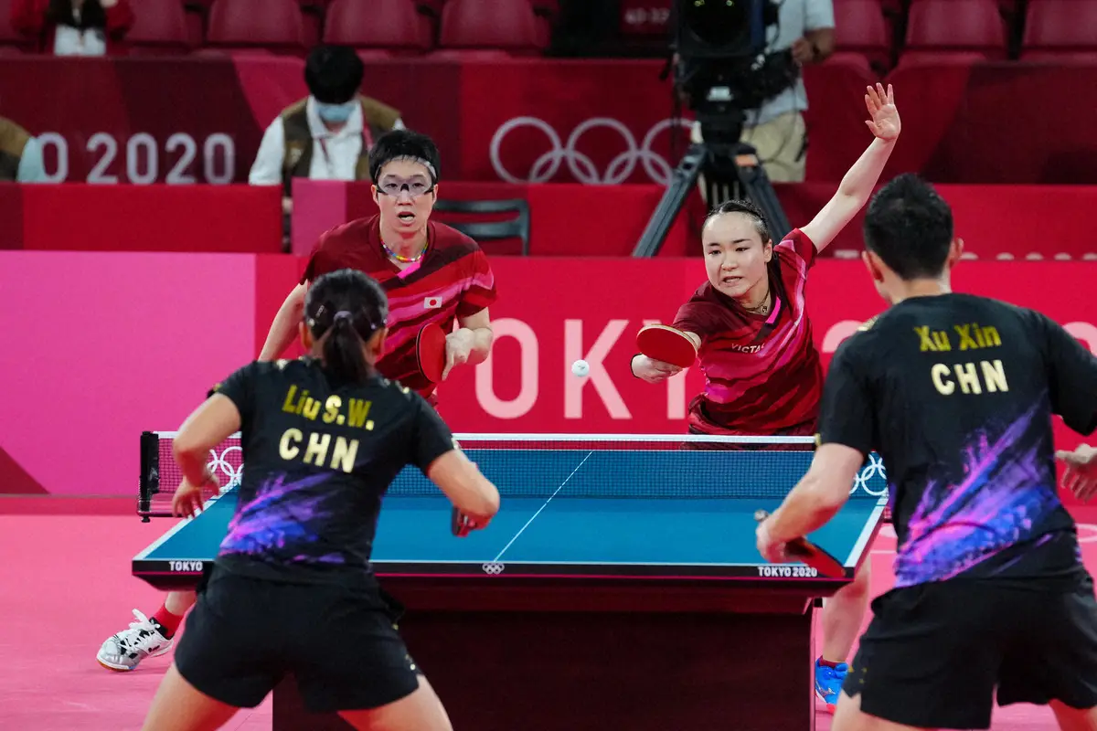 【画像・写真】21年東京五輪、混合ダブルス決勝で中国と対戦する水谷隼と伊藤美誠