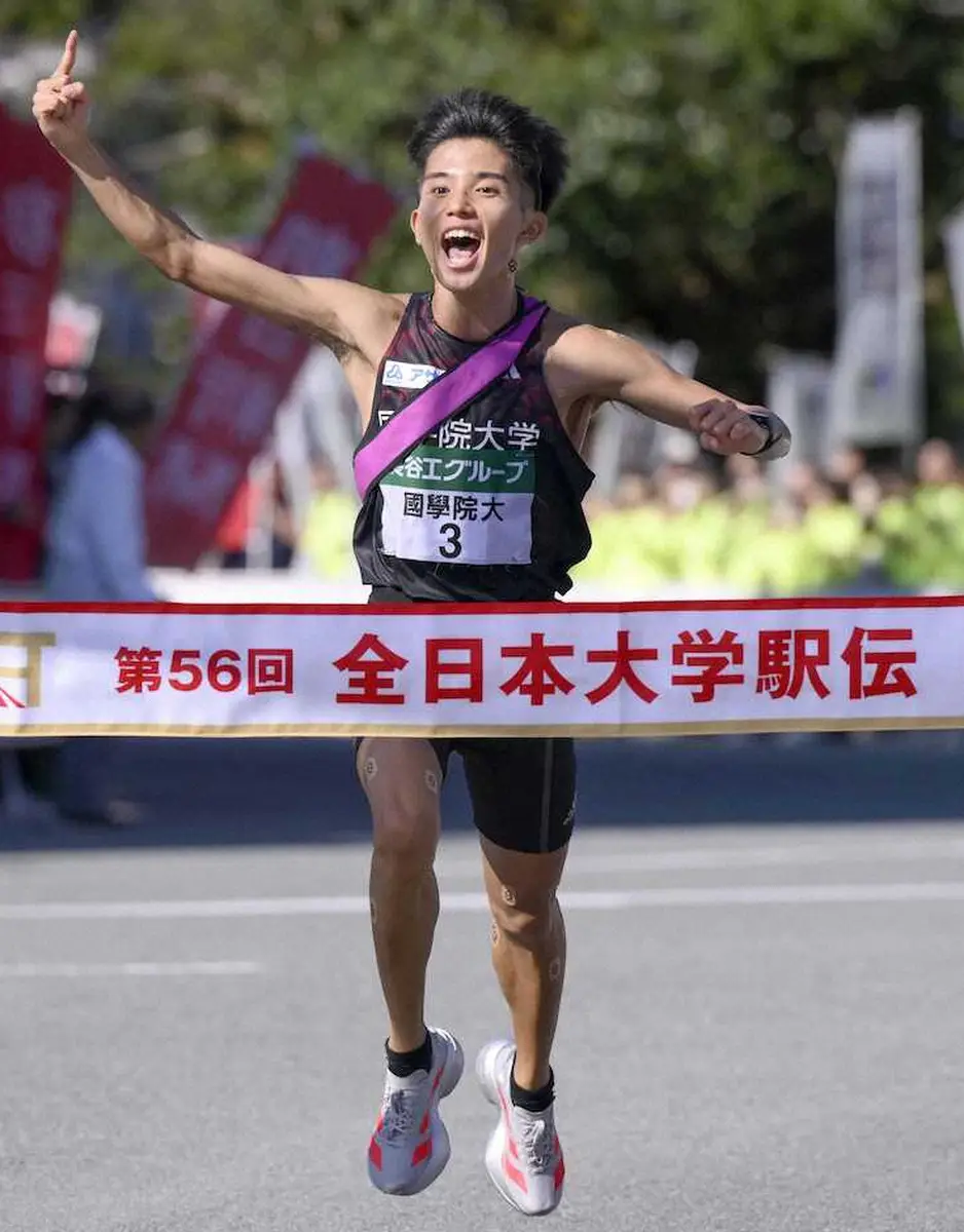 【全日本大学駅伝】国学院大が初V!2冠!!史上6校目3冠の頂へ、いざ箱根獲り